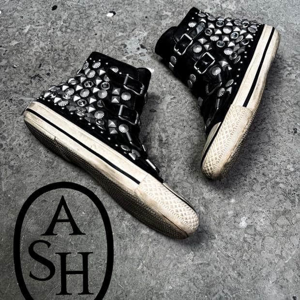 ASH – Studded Leather High-top Sneakers 
