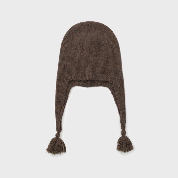 OUILARA Knit Trooper Hat Brown