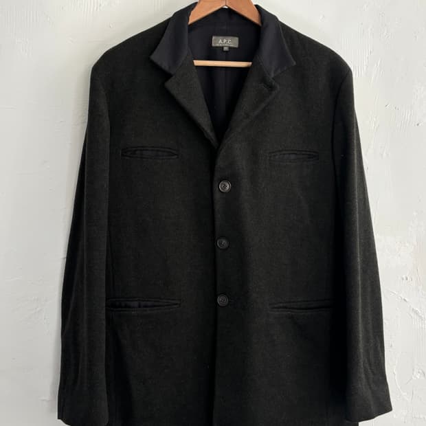 A.P.C. 아페쎄 카키그린 울 자켓