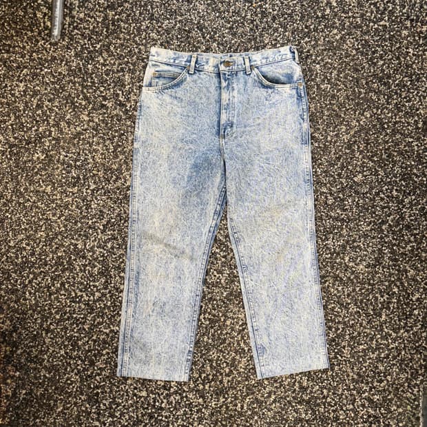90s Lee 라이더스 블리치 워싱 데님 made in USA (32)