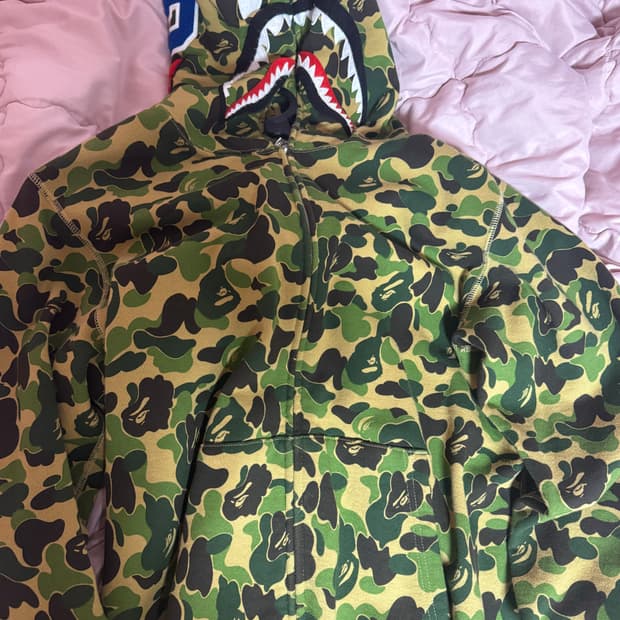 베이프 ABC 카모 후드집업 L사이즈 
