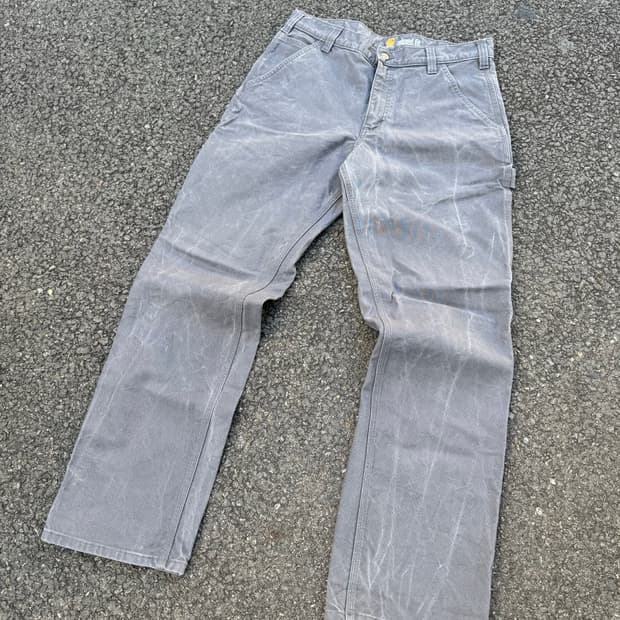 칼하트 빈티지 싱글니 워크팬츠 그레이