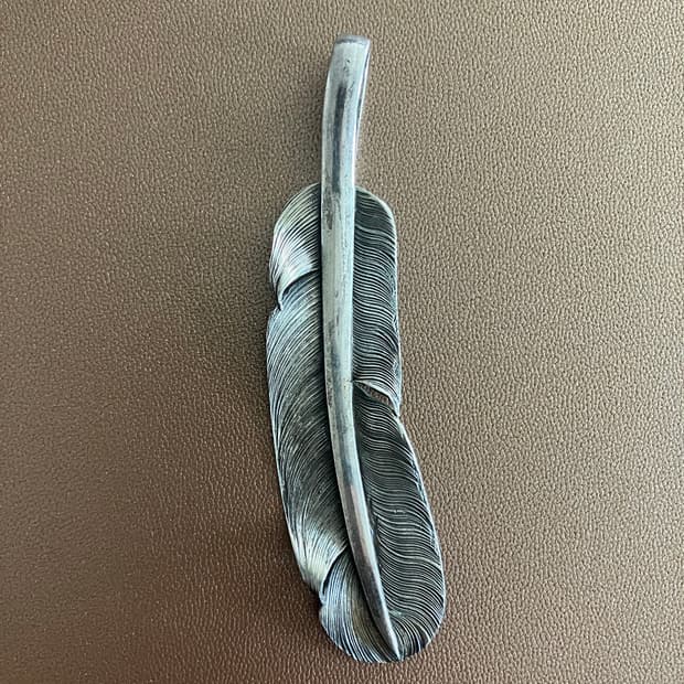 네이티브 아메리칸 실버 페더 깃털 펜던트 빅사이즈