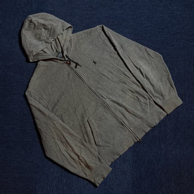 폴로 랄프로렌 회색 후드집업