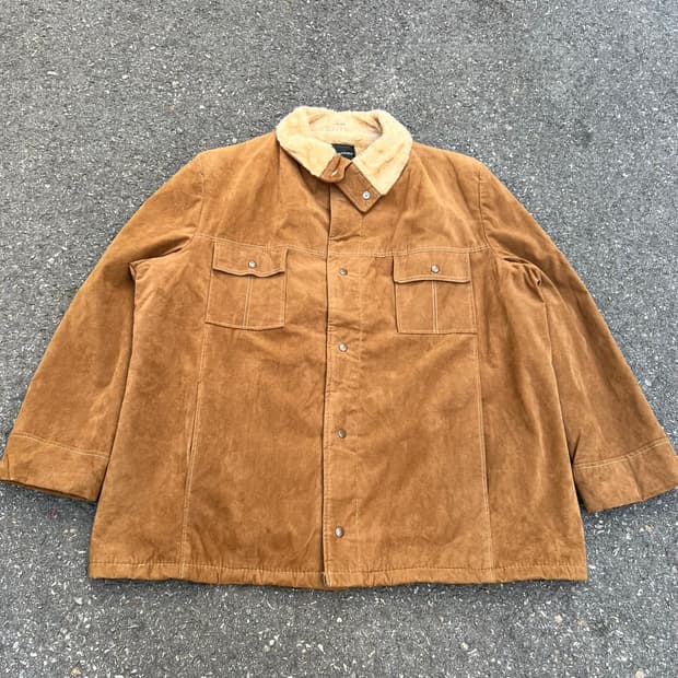 80s JC PENNEY SUEDE LEATHER 스웨이드레더 쉐르파자켓