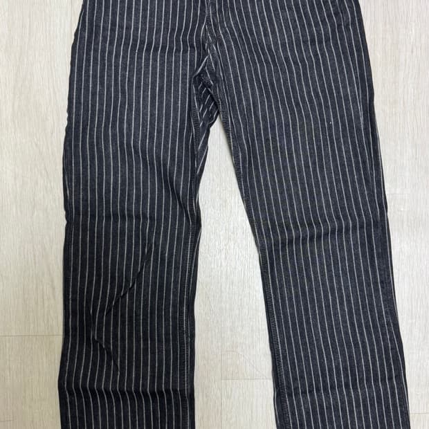 zara 자라 스트라이프 블랙 데님 팬츠