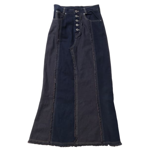 Junk Culture Long Denim Skirt 
