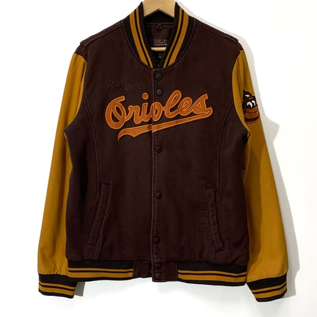 MLB 올드스쿨 브라운 스타디움 자켓