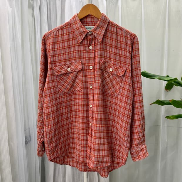 빅존 BIGJOHN 체크 패턴 워크 셔츠 1921