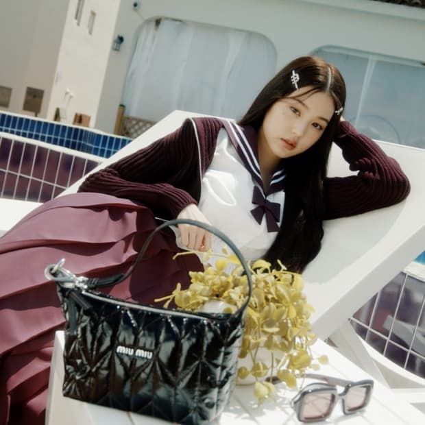 미우미우 장원영 가방 스피릿 시레 미니백 블랙 