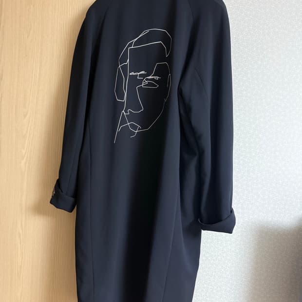 HUM 남성 블랙 코트 100