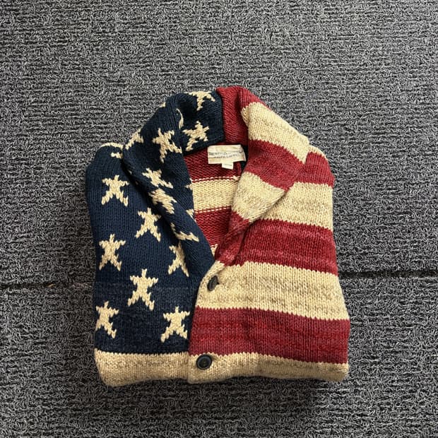폴로 랄프로렌 데님엔서플라이 성조기 숄카라 니트 가디건 2604
