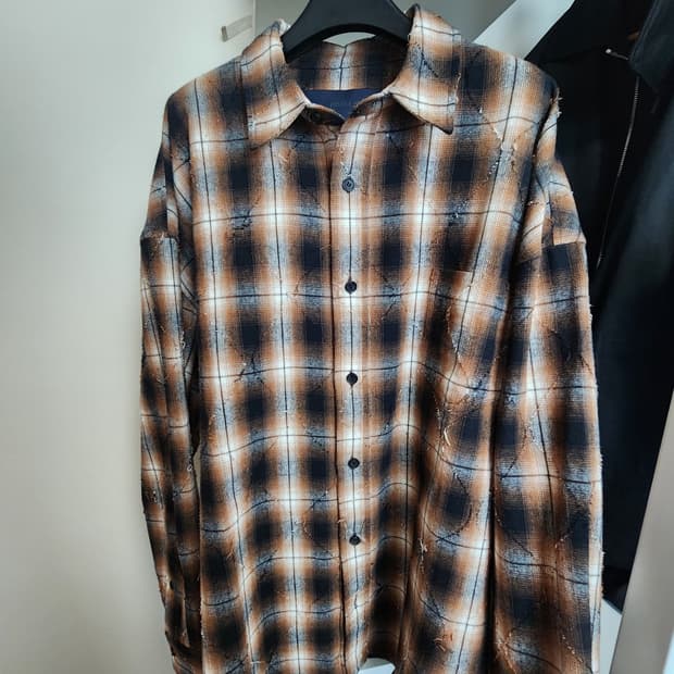 준지 아가일셔츠 브라운 46사이즈