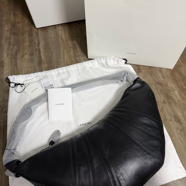 르메르 크루아상백 라지 양가죽 블랙
