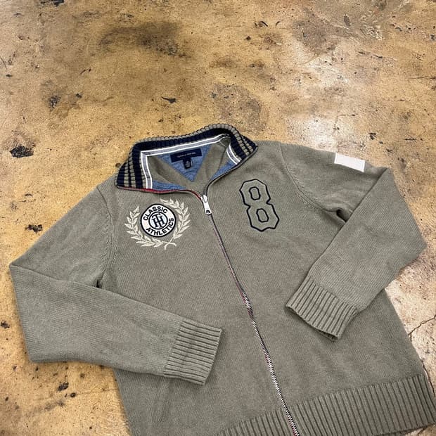 타미힐피거 연카키 니트집업