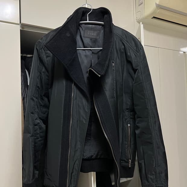 타임옴므 캐시미어 사선 바이커 자켓 (95)