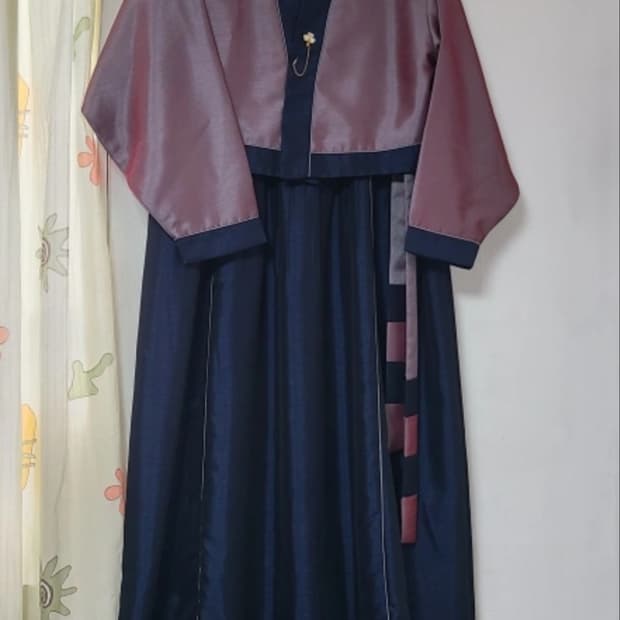 개량한복  네이비/자주(원피스와 저고리)66