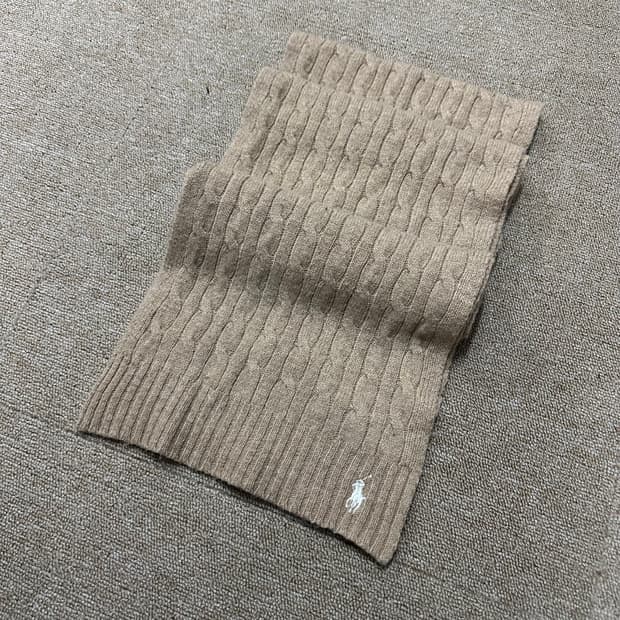 폴로 랄프로렌 케이블 베이지 머플러 목도리