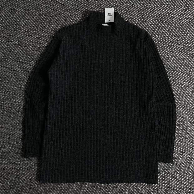 빈티지 골지 스웨처 챠콜 그레이o 3254