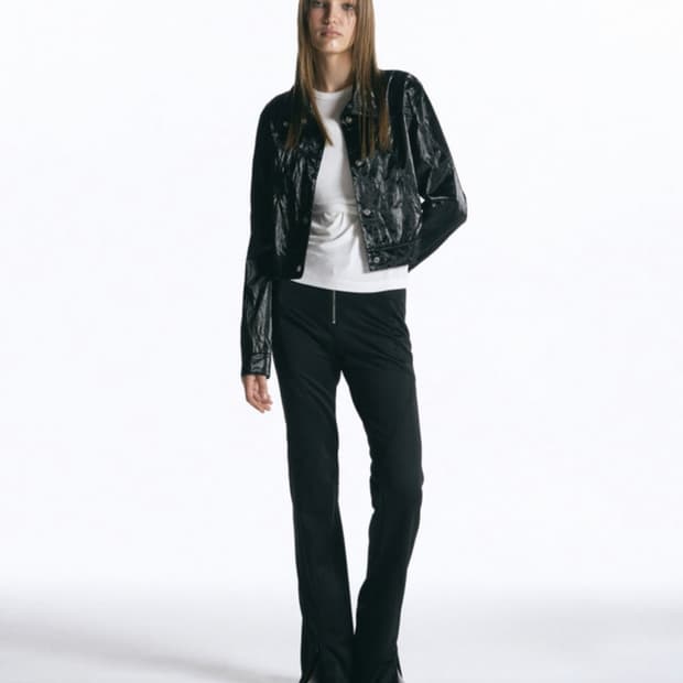 메탈릭 바이커 자켓 BLACK