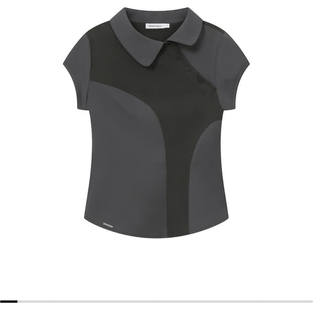 미세키서울 Diagonal placket layered shirt