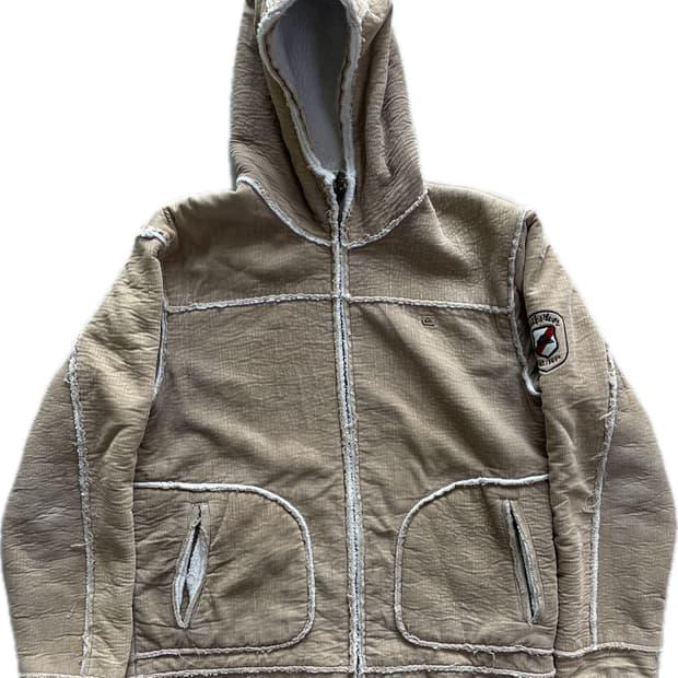 퀵실버 Quiksilver 베이지 후드 집업 자켓 M