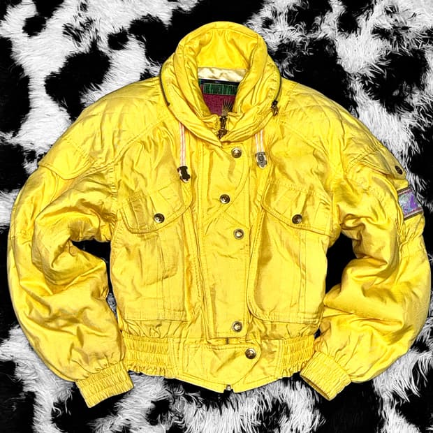 KILLY 킬리 연노랑 크롭 패딩 봄버 자켓 점퍼