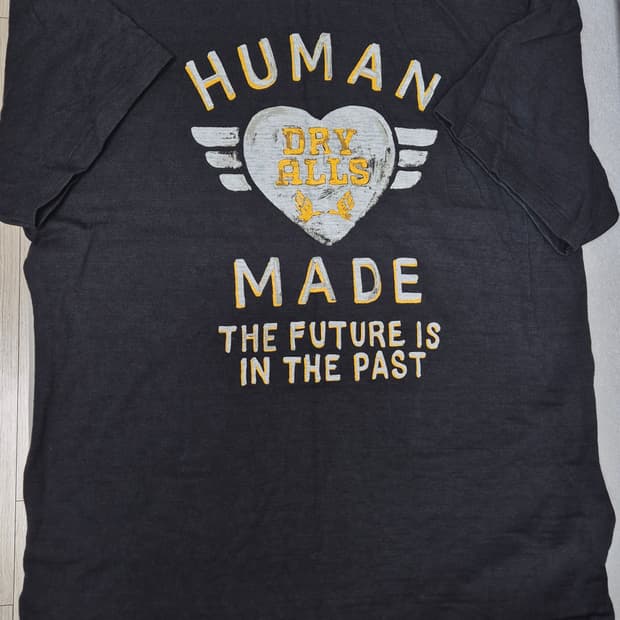 휴먼메이드 블랙 반팔 티셔츠 XL 사이즈