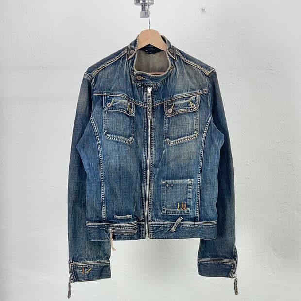 디젤 데님 바이커 자켓