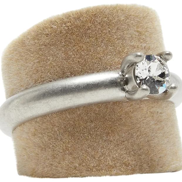  마르지엘라 MM6 Bandage 레이어드 실버 링