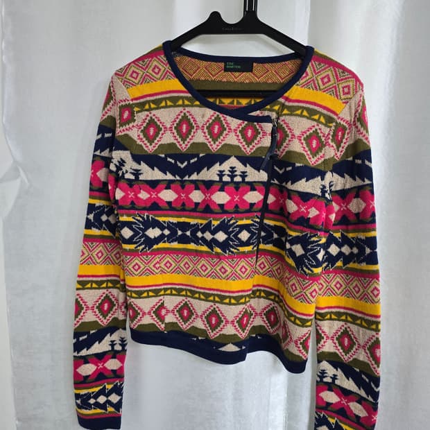 베네통 패턴 니트 가디건 (1853)