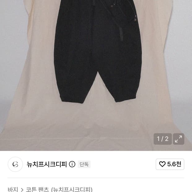 뉴치프시크디피 배기팬츠