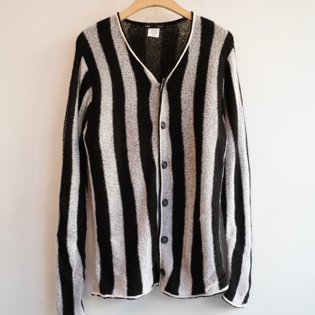 Slick 모헤어 혼방 스트라이프 가디건