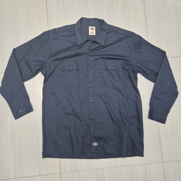 디키즈 워크셔츼 네이비 L