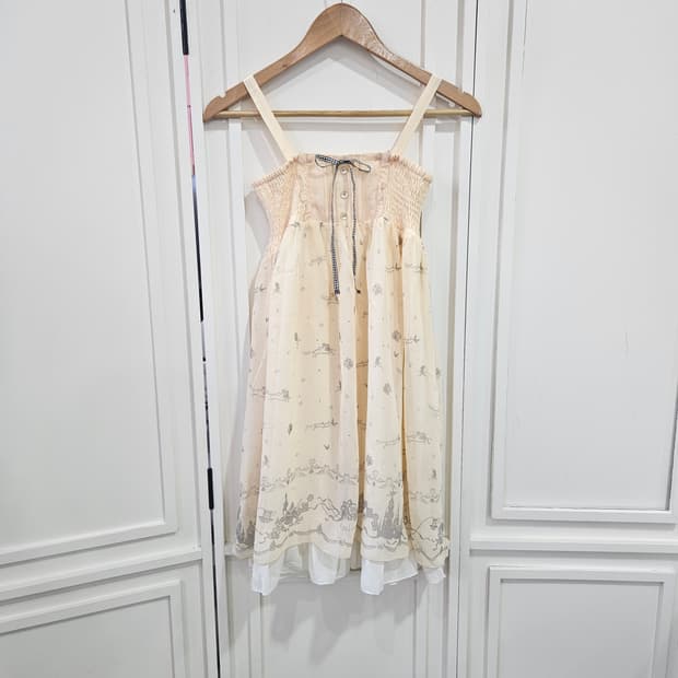 로맨틱 프린트 셔링 원피스