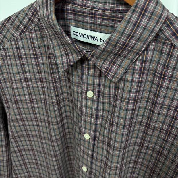 곤니치와봉쥬르 체크셔츠