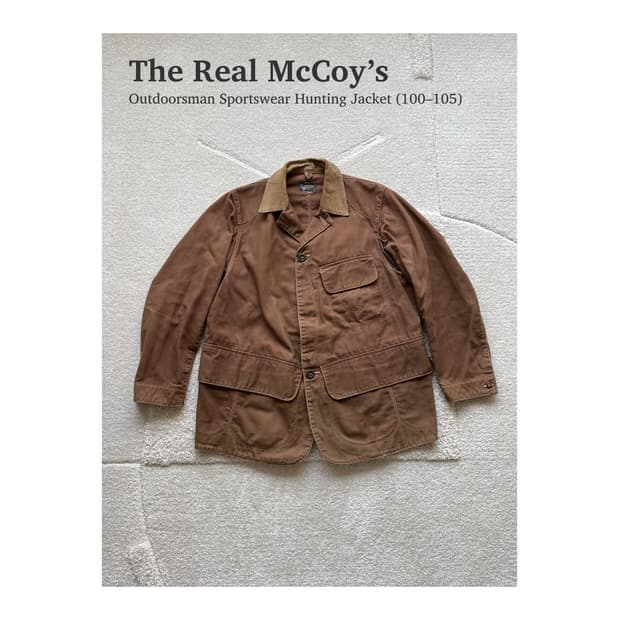 리얼맥코이 아웃도어스맨 스포츠웨어 헌팅 자켓 (100-105)