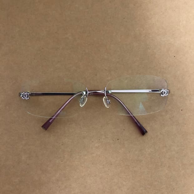 샤넬 큐빅 빈티지 안경