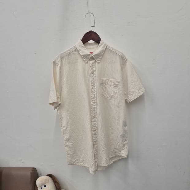 리바이스 린넨 반팔 셔츠 S
