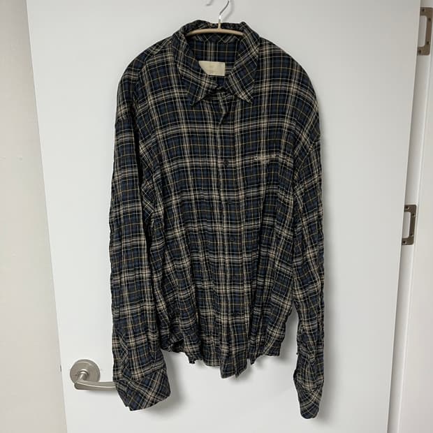 1 언더마이카 블루 체크셔츠