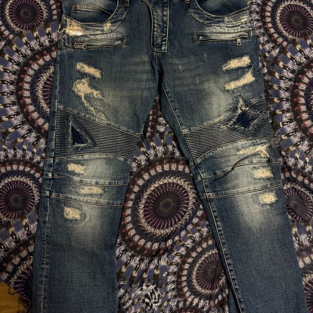 Balmain Biker denim pants
