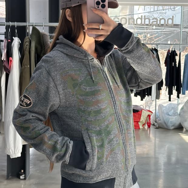 벤슨 카모 본 스켈레톤 후드집업