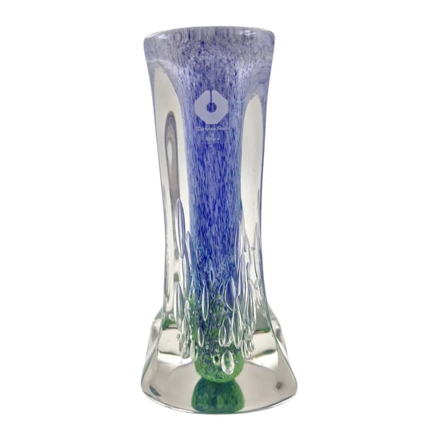 90s 오타루 스튜디오 핸드블로운 아쿠아 꽃병