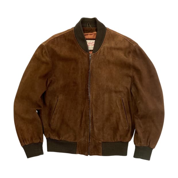 80's 스트롱 앤 피셔 스웨이드 봄버 자켓