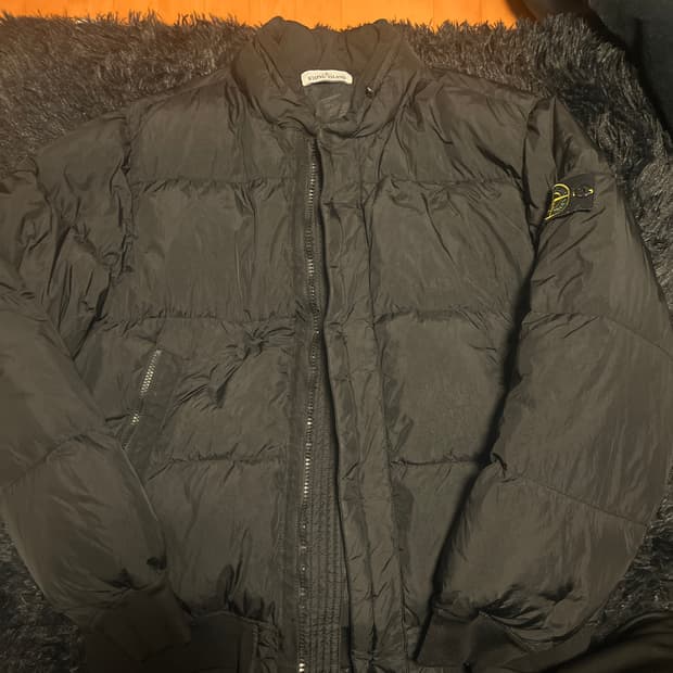 XL) 17fw 스톤아일랜드 크링클랩스 패딩 블랙 (우원재패딩)