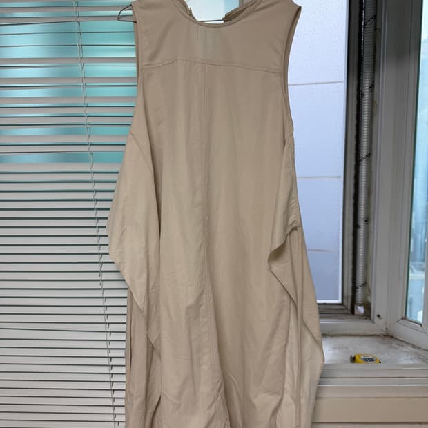 빈티지 베이지 민소매 롱원피스
