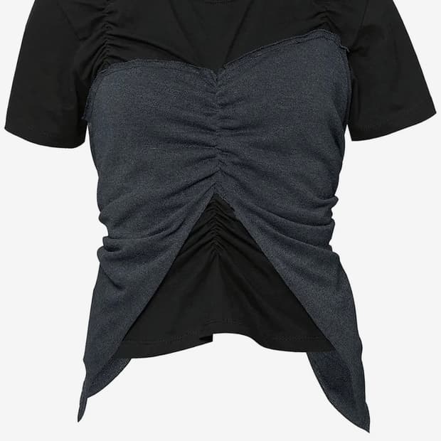 플레어업 Bustier Layered T-Shirt 
