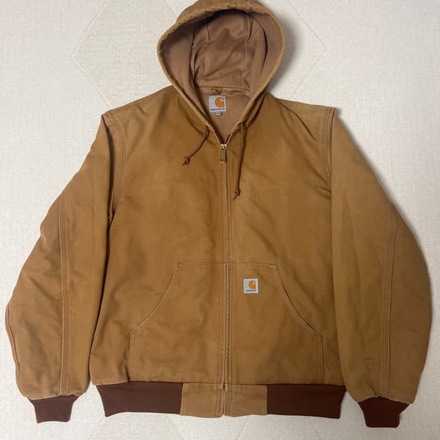 칼하트 J131 BRN 덕 액티브 자켓 후드 집업