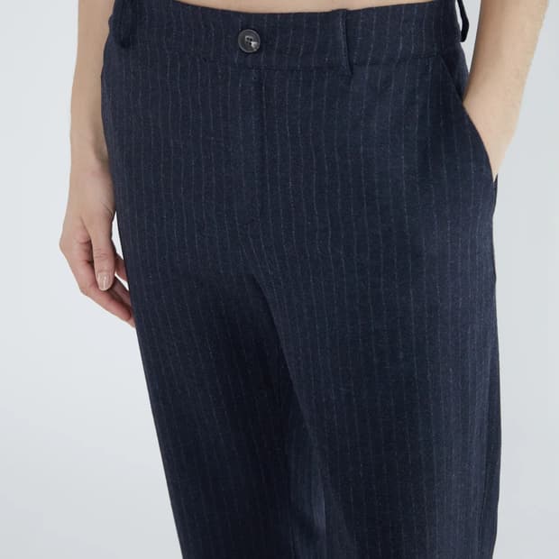 (36,38,40) 팔로마울 Hina 울 스트라이프 슬랙스