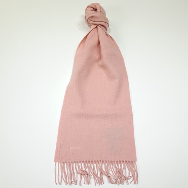 MX647 바버 램스울 연핑크 머플러 목도리